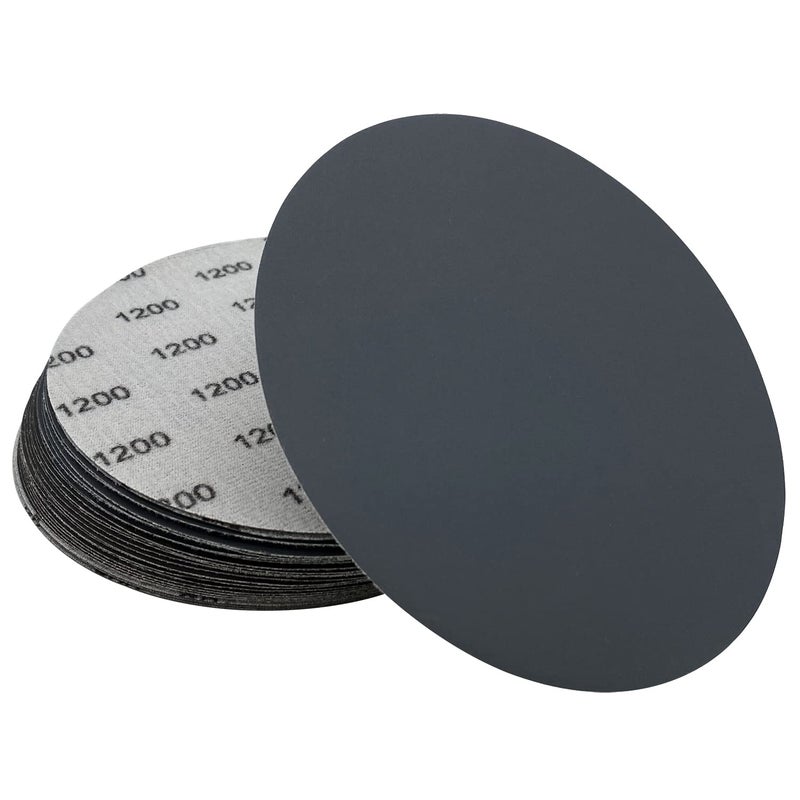 AutKerige 1200 Grit Wet Dry Sandpaper, 6 Inch 25 PCS Hook and Loop Sanding Discs with Premium Silicon Carbide Abrasive, Polishing Sandpaper Pads for Auto Polishing or Stretches Removing - Image 1